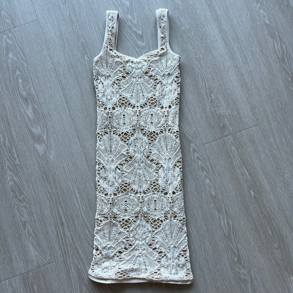 Intimately Free People Medallion Crochet Bodycon Dress XS Tiny Size